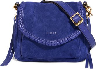 Aim&eacute;e All for Love Leather Mini Crossbody Bag in Dusk Suede at Nordstrom