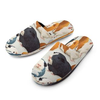 Generic Guinea Pigs Mens Cozy Memory Foam Slippers Warm Cotton House Shoes Comfy Slipper for Indoor Outdoor