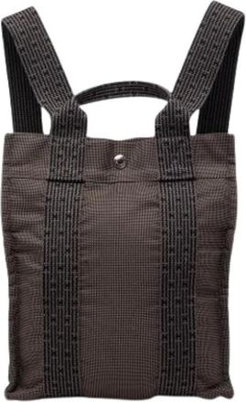 Herm&egrave;s Pre-owned Herline PM Rugzak - Dames - Vintage Rugzakken - Bruin - ONE Size - Vintage