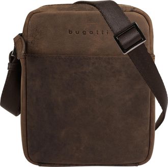 Bugatti Umh&auml;ngetasche BUGATTI LUCA, Damen, Gr. B/H/T: 16cm x 21cm x 5cm onesize, braun, Leder, unifarben, Taschen Umh&auml;ngetasche, echt Leder