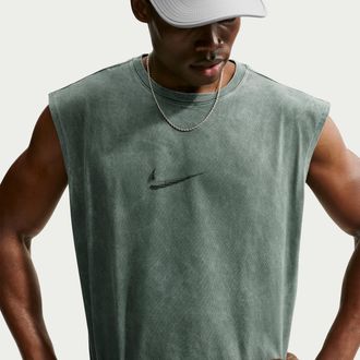 Nike Mens Sleeveless T-Shirt in Green | IM6144-303