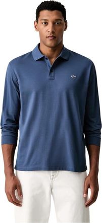 Paul & Shark Polo van Dubbel Piqu&eacute; Katoen - Heren - Polos - Blauw - M - Katoen - Tops