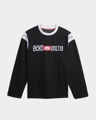 Ecko World Famous Long Sleeve Shirt in Black at Nordstrom, Size Medium L