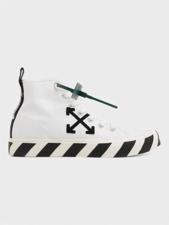 Off-white Mens Vulc Sneaker Mid White Black Canvas - Size UK 13