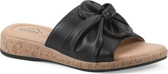 White Mountain Bonelle Slide Sandal in Black/Smooth at Nordstrom Rack, Size 7.5