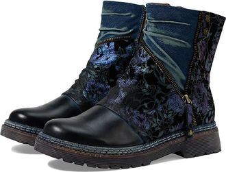 L'Artiste by Spring Step Avrilrose Womens Boots Navy : EU 39 (US Womens 8.5) M, Leather/Rubber/Suede