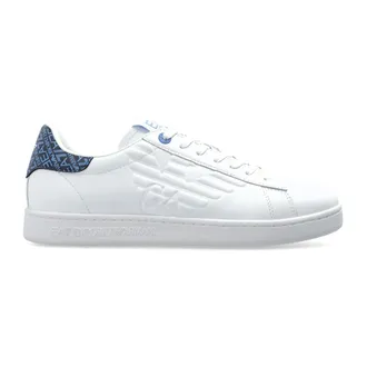Emporio Armani Sneakers, male, White, Size: 8 1/2 US Classic Leather Sneakers