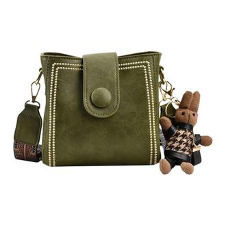 Generic Womens Fashionable Versatile Shoulder Bag with Pendant,Vintage Fashion with Adjustable Wider Shoulder Strap, Crossbody Bags, Womens Vintage Small Squa