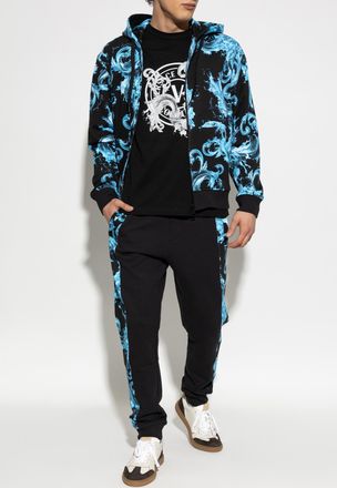 Versace Jeans Couture Sweatshirt With barocco Print, Mens, Blue