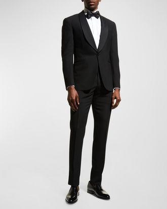 Ralph Lauren Purple Label Men & apos;s Gregory Wool Barathea Shawl Tuxedo
