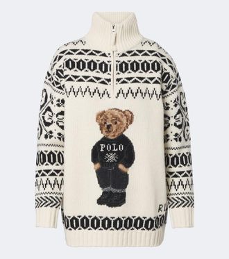 Polo Ralph Lauren Pullover Polo Bear in cotone e cashmere