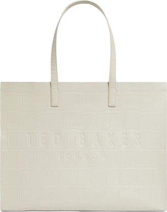 Ted Baker Allicon Croc Effect Icon Bag Ivory Cream