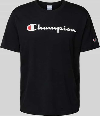 Champion T-Shirt mit Label-Print in Black, Größe M