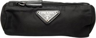 Prada Pre-owned Bags, female, Black, Size: ONE SIZE Pre-owned Nylon Pouch