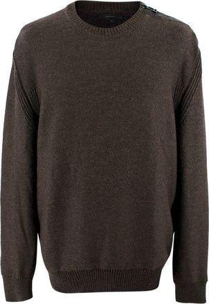 Belstaff Brown Zipped Shoulder Wool Jumper Size XXXL