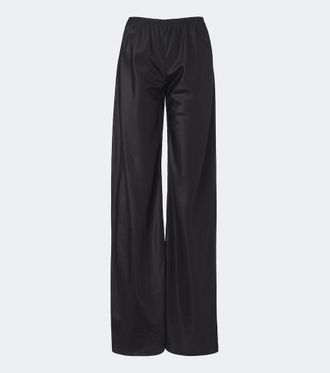 The Row Gala silk wide-leg pants