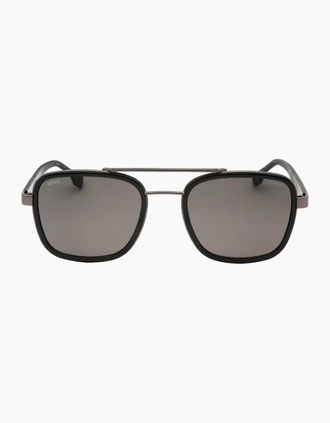 HUGO BOSS Mens Hugo Boss Grey Polarized Lens Dark Ruthenium Grey Sunglasses - Size: ONE size