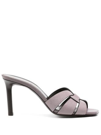 Saint Laurent Tribute 85mm leather sandals - Purple