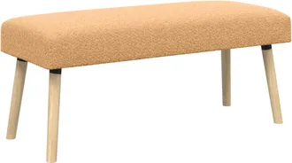 vidaXL Banco Liso Beige 110 X 40 X 46 Cm Boucl&eacute; Vidaxl