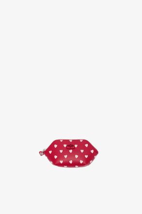 Ganni Red Bou Coin Purse with Dots