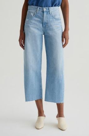 AG - Adriano Goldschmied Hattie Raw Hem High Waist Crop Barrel Leg Jeans in Sunrise at Nordstrom Rack, Size 29