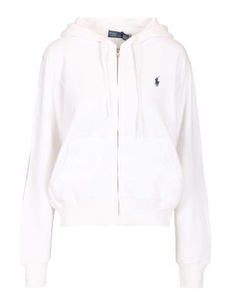 Polo Ralph Lauren Zip-Up Hoodie Sweatshirts Bianco-Donna