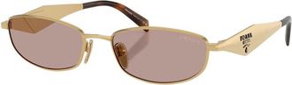 Prada D51S Zonnebril - Dames - Zonnebrillen - Geel - 55 MM - Accessoires