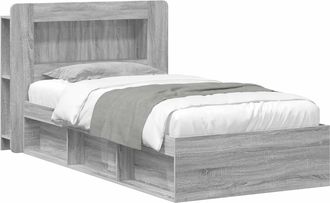 vidaXL Estructura De Cama Con Almacenamiento Sonoma Gris 100 X 200 Cm Vidaxl