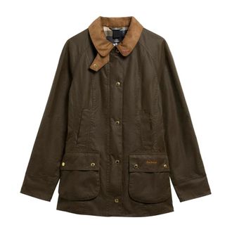 Barbour Icons Beadnell Waxed Jacket - Dames - Jassen - Bruin - Maat: XS Katoen