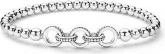 Lagos 5-Ring Stretch Bracelet in Silver at Nordstrom, Size 7