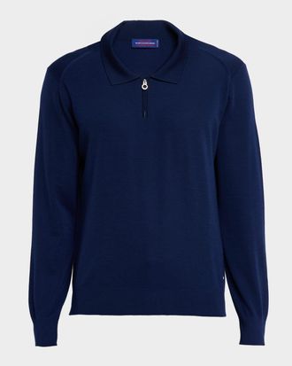 Stefano Ricci Men & apos;s Cashmere Quarter-Zip Polo Sweater