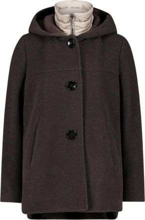 Gil Bret Wollook Jas - Dames - Jassen - Bruin - Maat: XL Wol