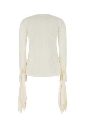 Givenchy Bw61dn15x9 130 Offwhite Exterior: Silk Camicie Shirt