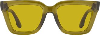 Victoria Beckham VB644S Tapered Rectangular Sunglasses - Khaki