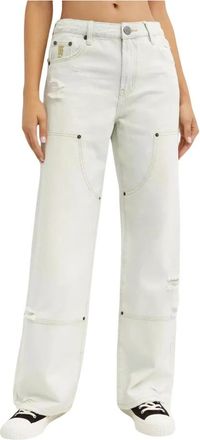 One Teaspoon Vintage Blauwe Straight Leg Jeans - Dames - Regular Fit Jeans - Blauw - W28 - Katoen - Jeans