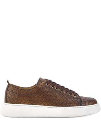 Calce Geweven leren sneakers - Bruin