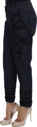 Dolce & Gabbana Womens Blue Denim Cotton Capri Torero Jeans Clothing