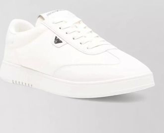 Emporio Armani leather sneakers low top round toe