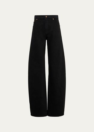 Gabriela Hearst Amoret High-Rise Barrel-Leg Jeans