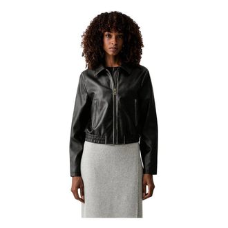 Twinset Kort jasje - Dames - Jassen - Zwart - Maat: S Leer