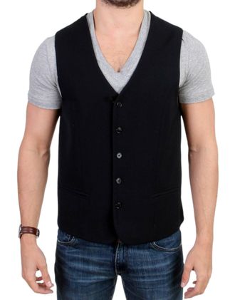 Costume National wool blend casual Mens vest