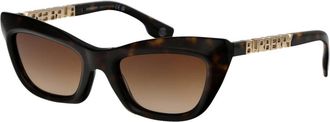 Burberry Stijlvolle Zonnebril - Dames - Zonnebrillen - Bruin - 51 MM - Accessoires