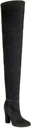 Azalea Wang Nanette Thigh High Boot in Black at Nordstrom Rack, Size 7.5