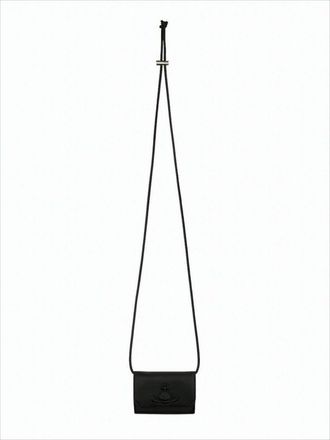 Vivienne Westwood Rectangular Black Cowhide Leather Card Wallet