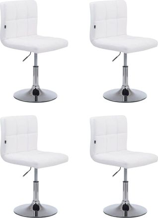 Clp Clp - Set De 4 Sillas Lounger Palma En Polipiel Blanco