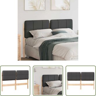 vidaXL vidaXL Testiera in pino - Testiera imbottita Marrone e grigio scuro 120 cm Pino massello