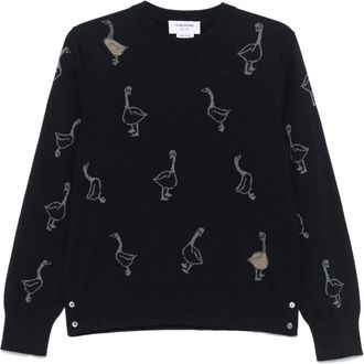 Thom Browne Maglione a fantasia - Blu
