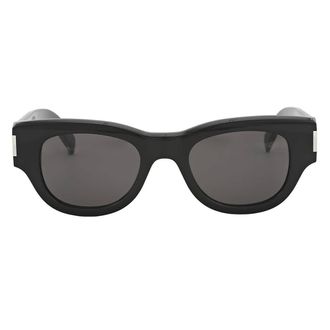 Saint Laurent Grey Square Ladies Sunglasses SL 573 001 49