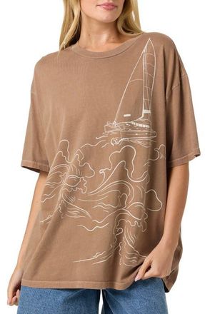 O'Neill OG Boat Oversized Graphic T-shirt in Carob Brown at Nordstrom, Size Xx-Large