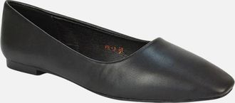 XY London Womens XY London Womens/Ladies Maci Square Toe Ballerina Flats - Black - Size: 5